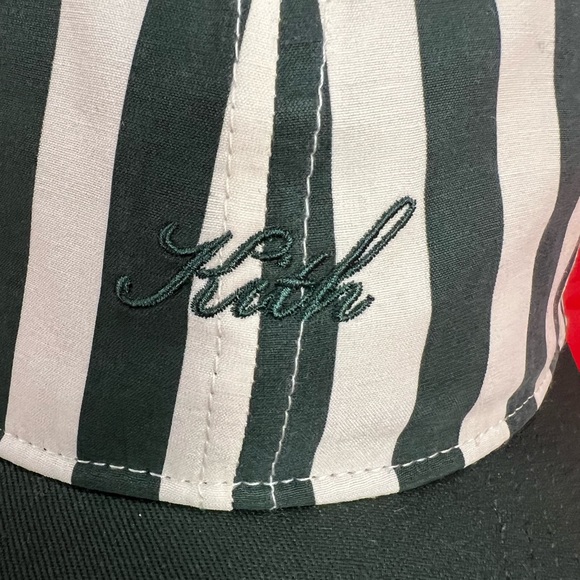 KITH SCRIPT STRIPED DAD HAT-waffle - Picture 2 of 7